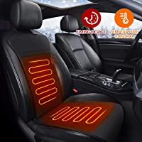 Audew Funda Calefactor de Asiento para Coche- Cojín Calefactable Coche con Regulador de Temperatura y Tiempo Inteligente…